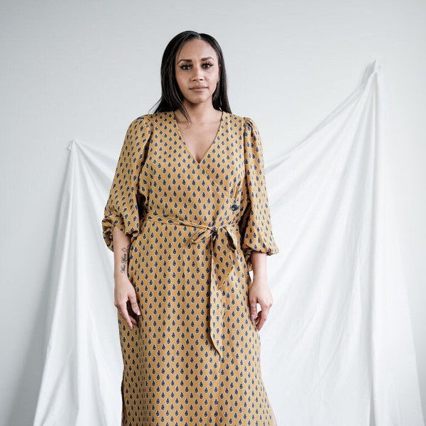 Sizes 22, 24, 26 - Brigid Wrap Dress - PDF patterns for printing at home by Style Arc  - No paper patterns will be posted