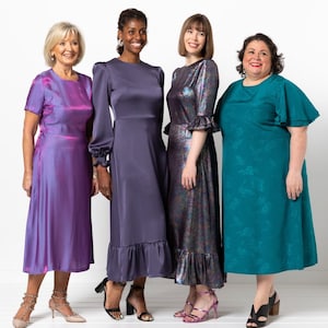 Style Arc | Sizes 18 - 30 | Queenie Woven Dress Pattern | PDF pattern for printing at home or print store