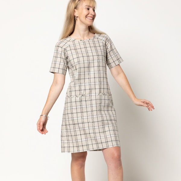 Style Arc | Sizes 10 - 22 | Mary Shift Dress Pattern | PDF pattern for printing at home or print store