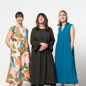 Style Arc | Sizes 10-22 | Discounted Pattern Bundle | Montana Midi Dress + Extension Pack | PDF patterns for printing at home or print store