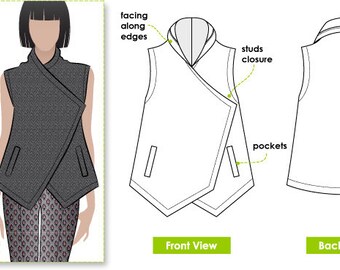 womens vest pattern etsy