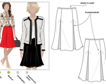Allison Knit Skirt PDF Sewing Pattern // Sizes 10, 12, 14 // Digital PDF sewing pattern by Style Arc