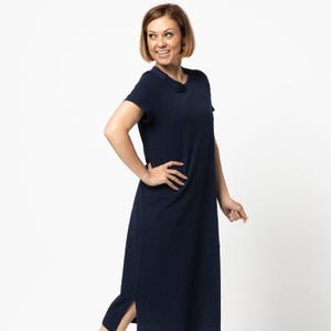 Style Arc | Sizes 10 - 22 | Blanche Knit Dress Pattern | PDF pattern for printing at home or print store