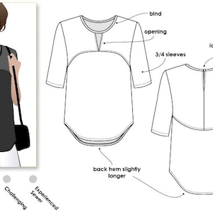 Dixie Woven Top - Sizes 12, 14, 16 - PDF Pattern for Women by Style Arc - Sewing Projects - Digital pattern for instant download