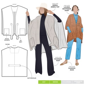 Style Arc Sizes 4 16 Percy Poncho Pattern PDF pattern for printing at home or print store image 2