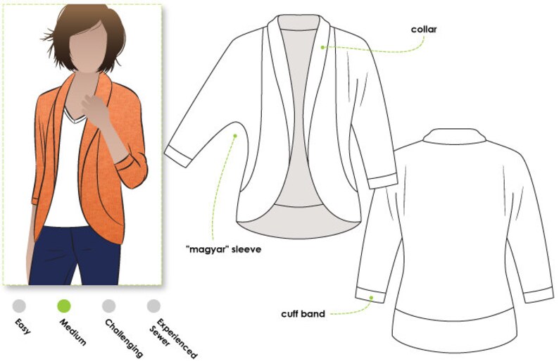 Women S Sewing Pattern Fiona Knit Top Sizes 16 18 Etsy