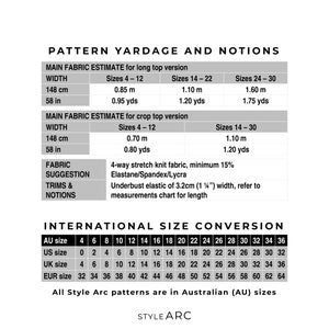 Style Arc Sizes 4 16 Columbus Knit Legging PDF pattern for printing at home or print store image 9