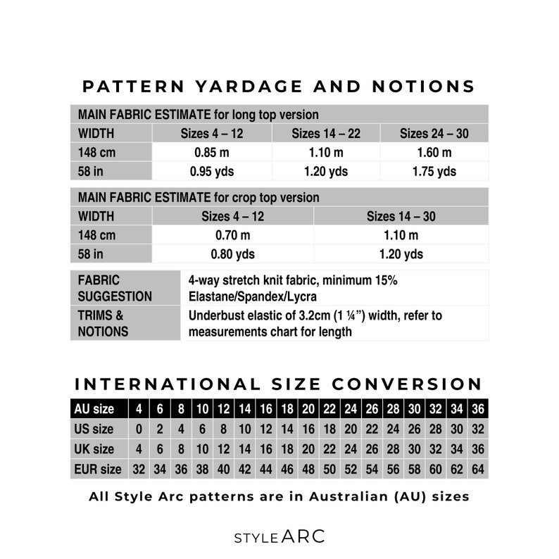 Style Arc Sizes 4 16 Columbus Knit Legging PDF pattern for printing at home or print store image 9
