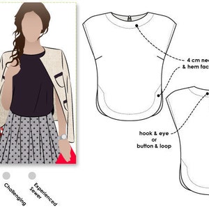 Skye Top Sizes 4, 6, 8 Women's Top PDF Sewing Pattern by Style Arc Sewing Project Digital Pattern image 1