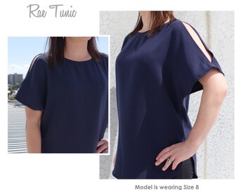 Style Arc Sewing Pattern - Rae Tunic - Sizes 4, 6 & 8 - Women's Stylish Tunic - PDF Sewing Pattern