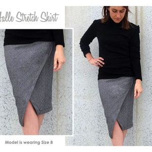 Halle Stretch Skirt PDF Sewing Pattern // Sizes 10 12 14 // - Etsy