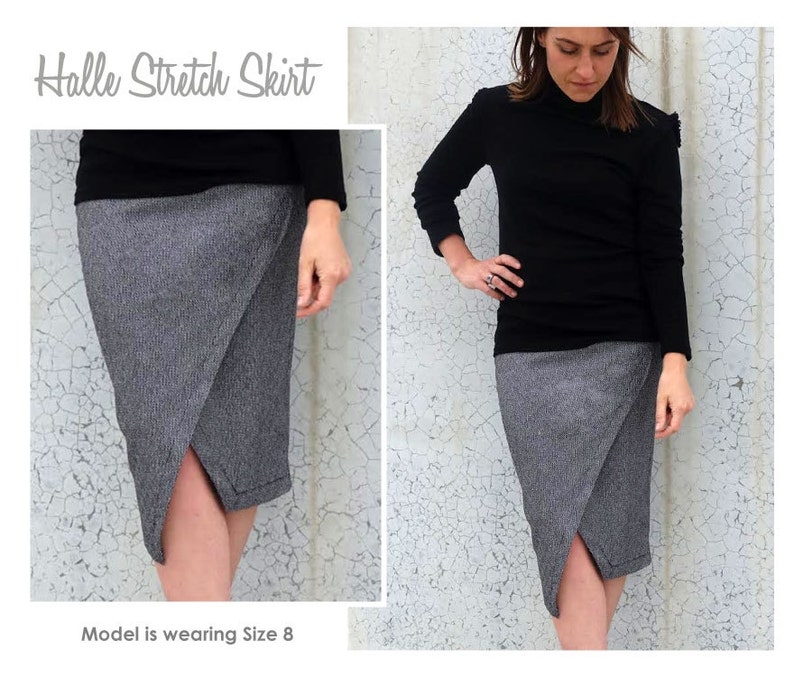 Halle Stretch Skirt PDF Sewing Pattern // Sizes 10, 12, 14 // Digital PDF sewing pattern by Style Arc image 1