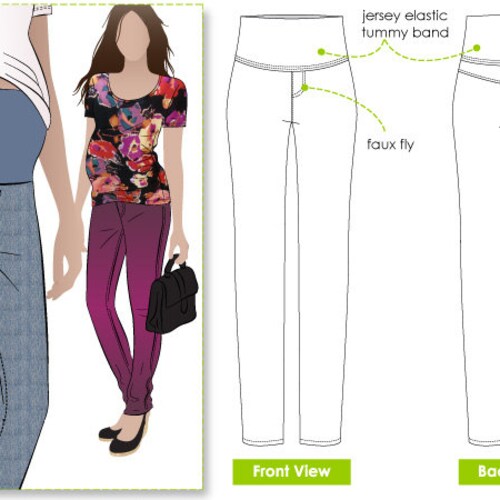 Andy Maternity Pant // Sizes 10 12 & 14 // Maternity Pant Etsy