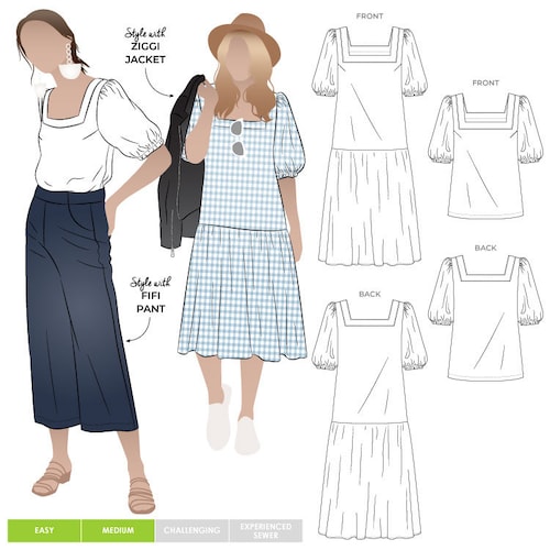 Pixie Woven Dress 22 24 26 PDF Pattern for Printing at - Etsy