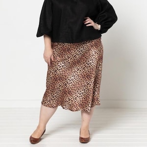 Style Arc | Sizes 18 - 30 | Genoa Bias Cut Skirt Pattern | PDF pattern for printing at home or print store