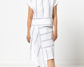 Style Arc | Sizes 18 - 30 | Bundle | Quinn Woven Top and Quinn Woven Skirt | PDF pattern for printing at home or print store