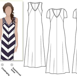 Jacinta Knit Dress Sewing Pattern Sizes 10, 12 & 14 Downloadable PDF ...