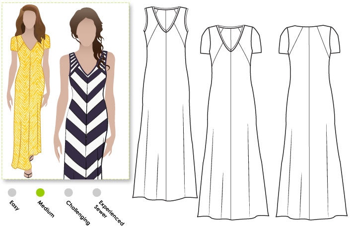 Jacinta Knit Dress Sewing Pattern Sizes 10 12 & 14 - Etsy