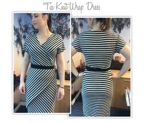 Tia Knit Wrap Dress Sizes 12 14 16 PDF ...