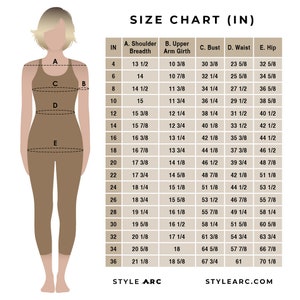 Style Arc | Sizes 18 - 30 | Ellen Woven Short Pattern | PDF pattern for printing at home or print store image 10