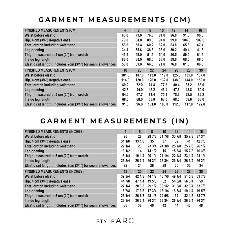 Style Arc Sizes 10 22 Parker Ponte Pant PDF pattern for printing at home or print store image 10