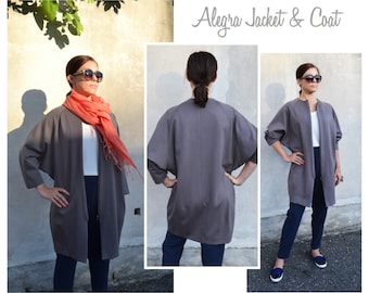 Alegra Jacket & Coat - Sizes 22, 24, 26 - PDF Sewing Pattern by Style Arc - Print at Home Digital Pattern