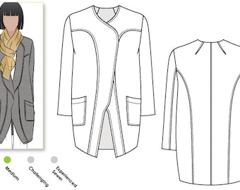 Manteau Josephine // Tailles 10, 12 et 14 // Manteau pour femme Patron de couture téléchargeable par Style Arc // Vêtements DIY // Projets de couture