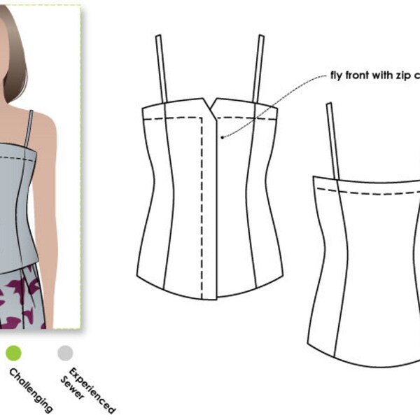 Saskia Woven Bustier - Sizes 8, 10, 12 - Bustier Sewing PDF Pattern by Style Arc - Sewing Projects - PDF pattern for instant download