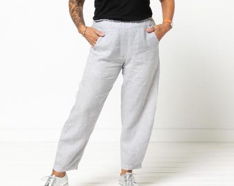 Style Arc | Sizes 4 - 16 | Barry Woven Pant | PDF pattern for printing at home or print store