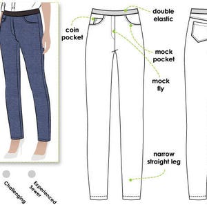 Misty Stretch Pull-on Jean // Sizes 18 20 & 22 // Jeans - Etsy