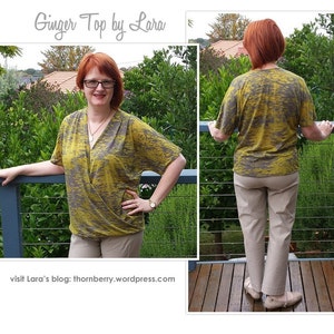 Ginger Top Sizes 16, 18, 20 Women's Top PDF Sewing Pattern by Style Arc Sewing Project Digital Pattern image 3