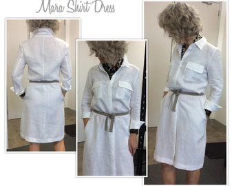 Mara Shirt Dress // Sizes 10, 12 & 14 // Women's Shirt Dress Downloadable PDF Sewing Pattern by Style Arc // DIY clothing // Sewing Projects