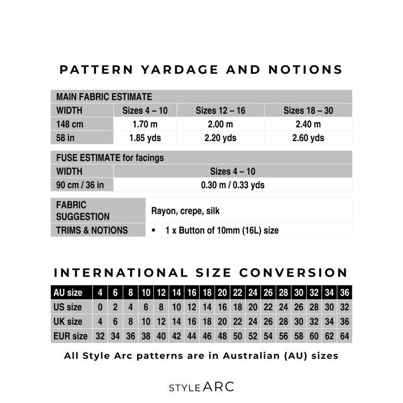 Style Arc Sizes 10 22 Pixie Woven Dress Pattern PDF pattern for printing at home or print store image 8