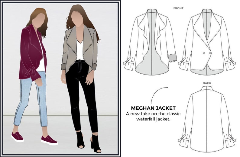 Style Arc Sewing Pattern Meghan Jacket Sizes 18 20 22 | Etsy