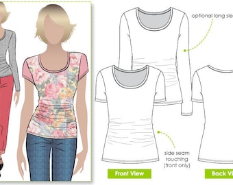 Ann T-Top - Sizes 16, 18, 20 - Women's T-Shirt PDF Sewing Pattern by Style Arc - Sewing Project - Digital Pattern