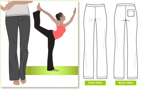 Women's Sewing Pattern Becky Yoga Pant Sizes 16, 18, 20 Yoga Pant Pattern  by Style Arc -  Canada