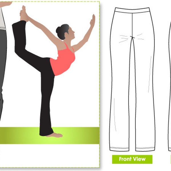 Women's Sewing Pattern - Becky Yoga Pant - Sizes 10, 12, 14 - Yoga Pant Pattern by Style Arc