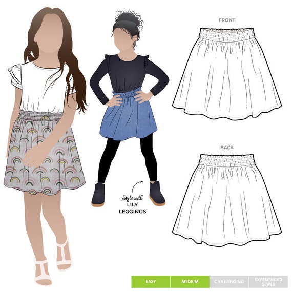 Wren Tank Ruffle Skirt Add-On KIDS Knit PDF Sewing Pattern by Wicked  Patterns