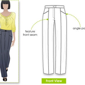 Katherine Pant - Sizes 12, 14 & 16 - Women's Pant PDF Sewing Pattern by Style Arc - Sewing Project - Digital Pattern