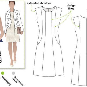 Patti Woven Dress - Sizes 18, 20, 22 - Woven Dress PDF Sewing Pattern by Style Arc - Sewing Project - Digital Pattern
