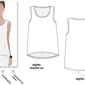 PRINTSHOP ONLY (not tiled) - Evie Knit Top - Sizes 16, 18, 20 - Women's Sewing Pattern - Singlet Top PDF Sewing Pattern by Style Arc