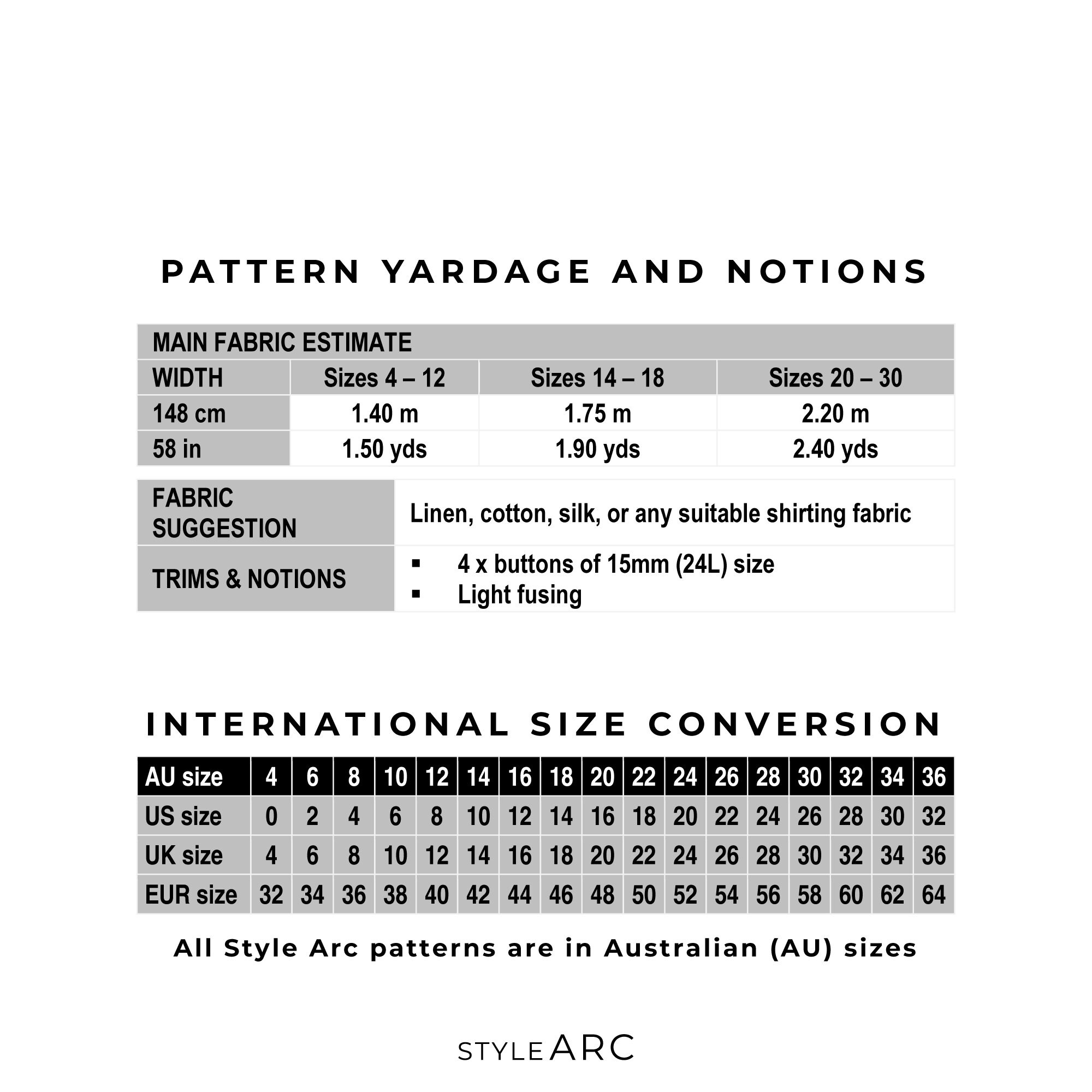 Style Arc Sizes 4 16 Albie Woven Shirt PDF Pattern for Printing at Home or Print Store Etsy UK