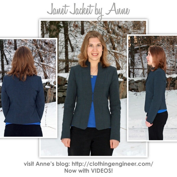 Janet Jacket - Sizes 10, 12 & 14 - Women's Lined Jacket PDF Sewing Pattern by Style Arc - Sewing Project - Digital Pattern