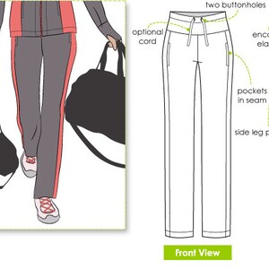 Sunday Walking Pant - Sizes 22, 24, 26 - Women's PDF Sewing Pattern - Downloadable PDF by Style Arc for Printing at Home