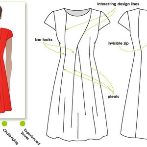 Addison Dress - Sizes 6, 8, 10 - PDF Women's Dress Pattern by Style Arc - Sewing Project - Digital Pattern