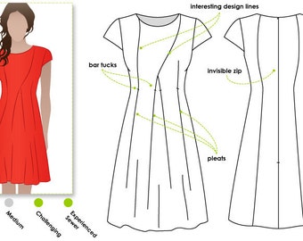 Addison Dress - Sizes 10, 12, 14 - PDF Women's Dress Pattern by Style Arc - Sewing Project - Digital Pattern