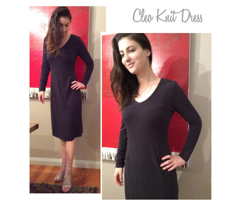 Cleo Knit Dress Sizes 10 12 14 Women's Jersey Dress Etsy