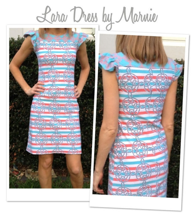 Laura Knit Dress Sizes 10, 12 & 14 PDF sewing pattern for instant download and printing at home image 3