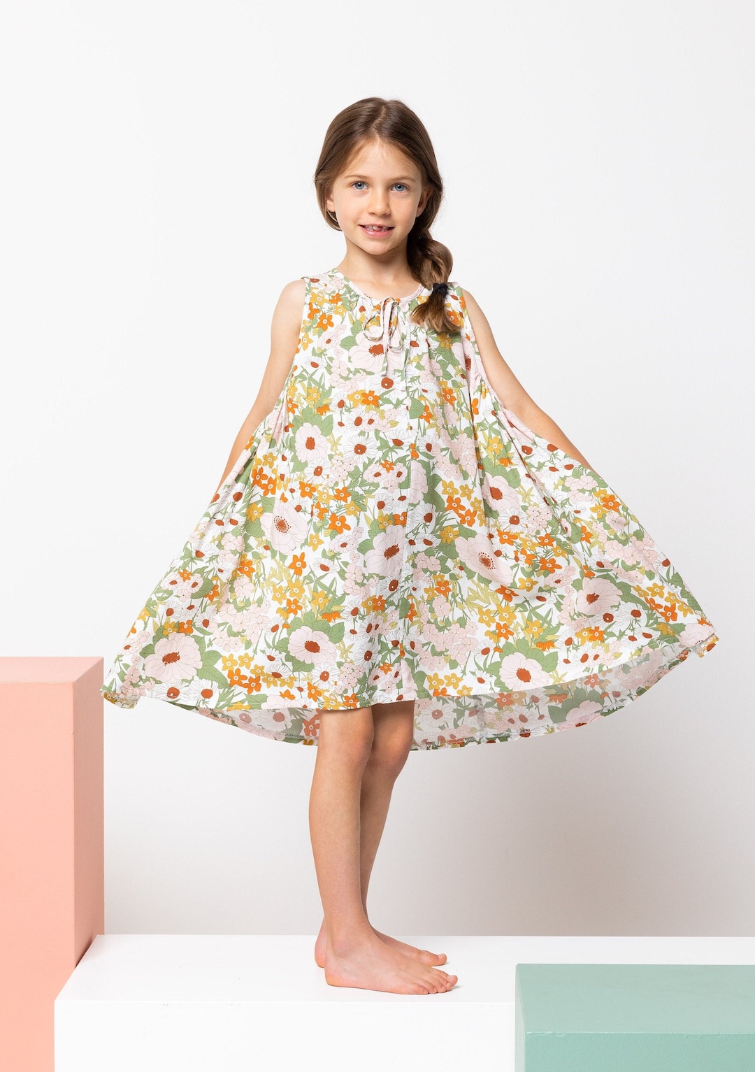 Style Arc K I D S / Sizes 2 8 Heidi Kids Dress PDF Pattern for Printing ...