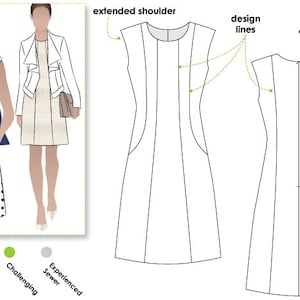 Patti Woven Dress - Sizes 22, 24, 26 - Woven Dress PDF Sewing Pattern by Style Arc - Sewing Project - Digital Pattern